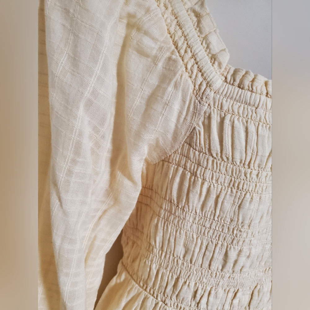 AE boho cream colored mini dress, sz M - Picture 3 of 9